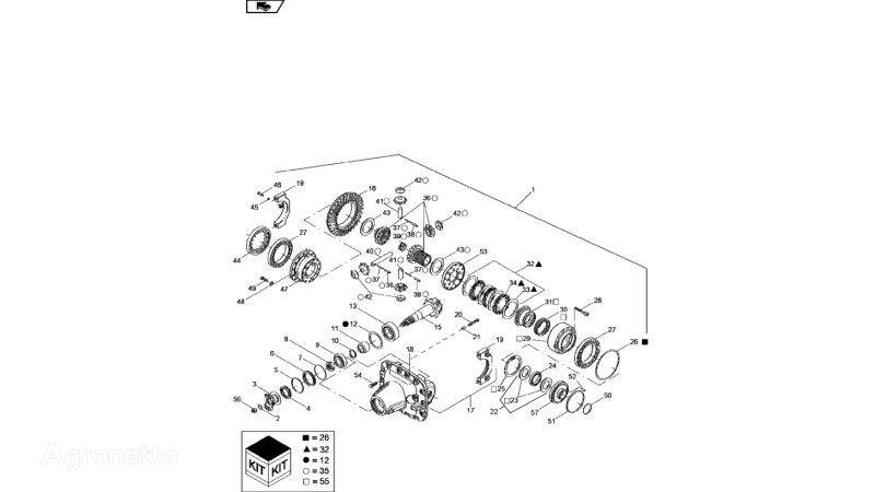 محمل كريات New Holland Zespół łożyska 87494905 لـ جرار بعجلات New Holland T6090 T6070