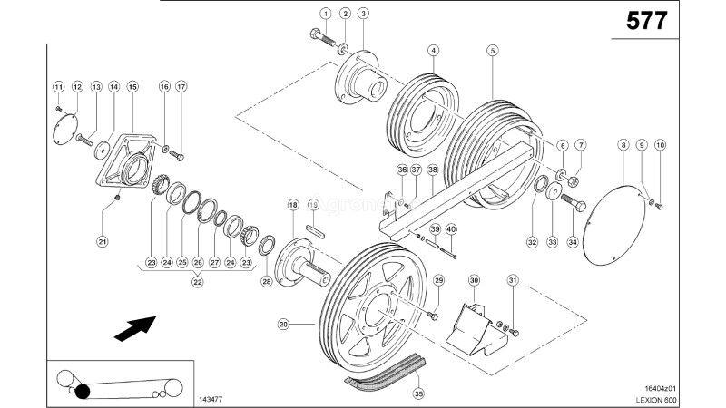 یاتاقان OBUDOWA 0006449671 برای کمباین Claas Lexion 600