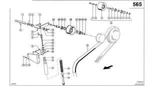 0007498660 tensor de correa para Claas Lexion 600 cosechadora de cereales