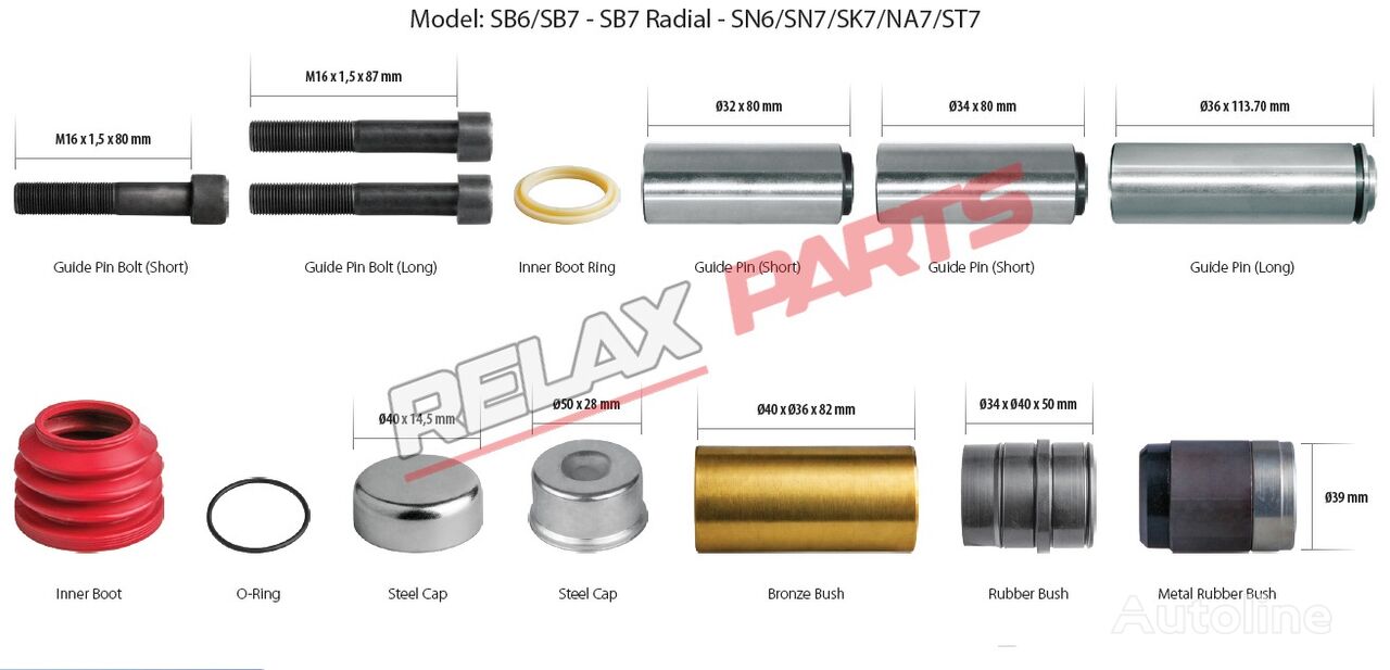 Knorr-Bremse SB6/SB7 セミトレーラのためのRelaxParts ブレーキキャリパー