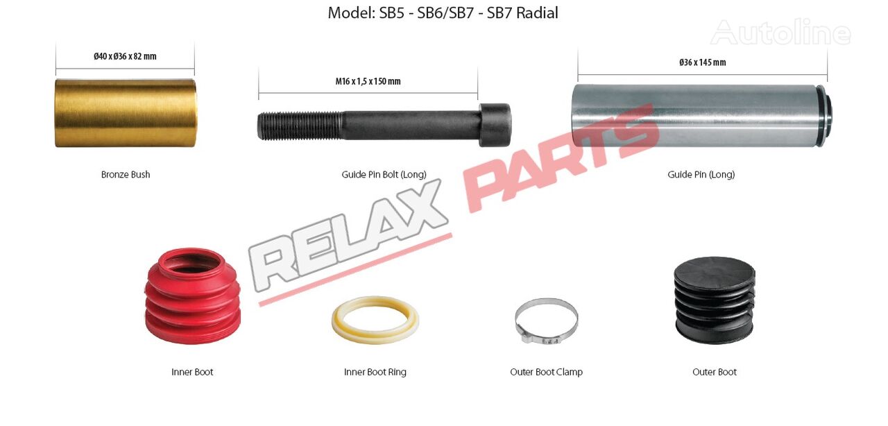 étrier de frein RelaxParts pour semi-remorque Knorr-Bremse SB6/SB7