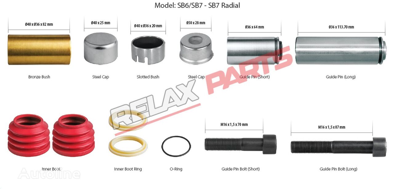 RelaxParts pinza de freno para Knorr-Bremse SB6/SB7 semirremolque