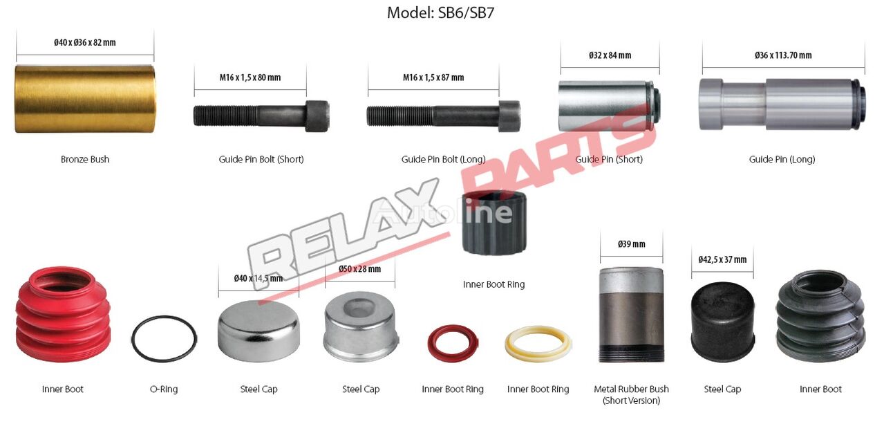 étrier de frein RelaxParts pour semi-remorque Knorr-Bremse SB6/SB7