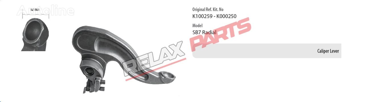 RelaxParts pinza de freno para Knorr-Bremse SB6/SB7 semirremolque