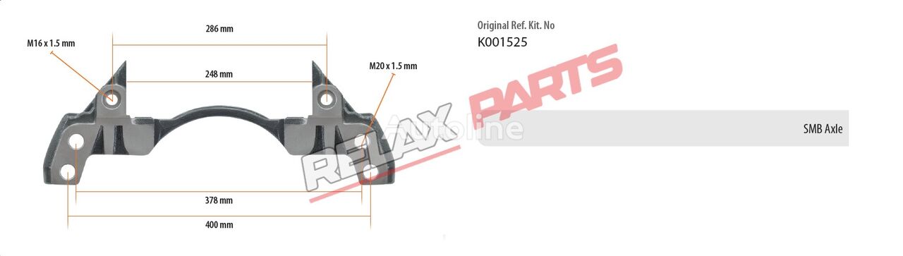 RelaxParts K001525 pinza de freno para Knorr-Bremse CARRIERS    SMB Axle Caliper Carrier semirremolque