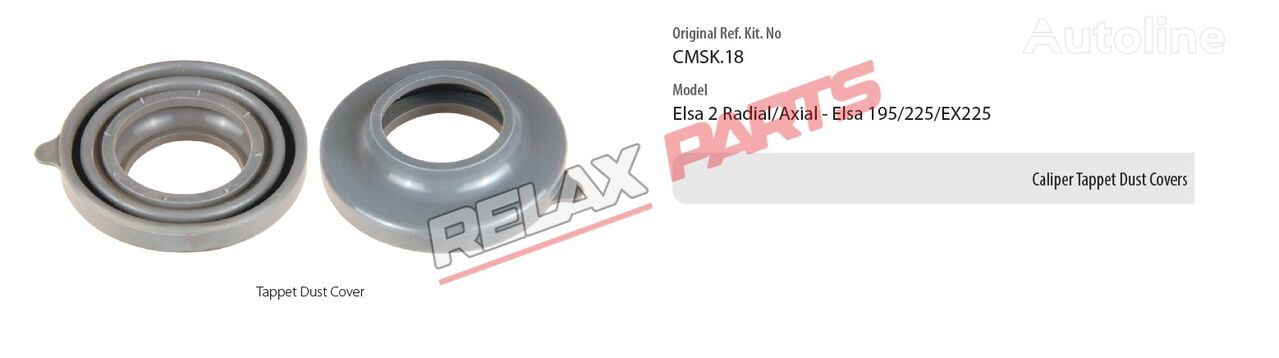 кочница дебеломер RelaxParts CMSK.18 за полуприколка Meritor ELSA 2 RADIAL AXIAL    Caliper Tappet Dust Covers