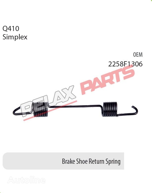 étrier de frein RelaxParts 2258F1306 pour tracteur routier IVECO Q410 SIMPLEX    Brake Shoe Return Spring