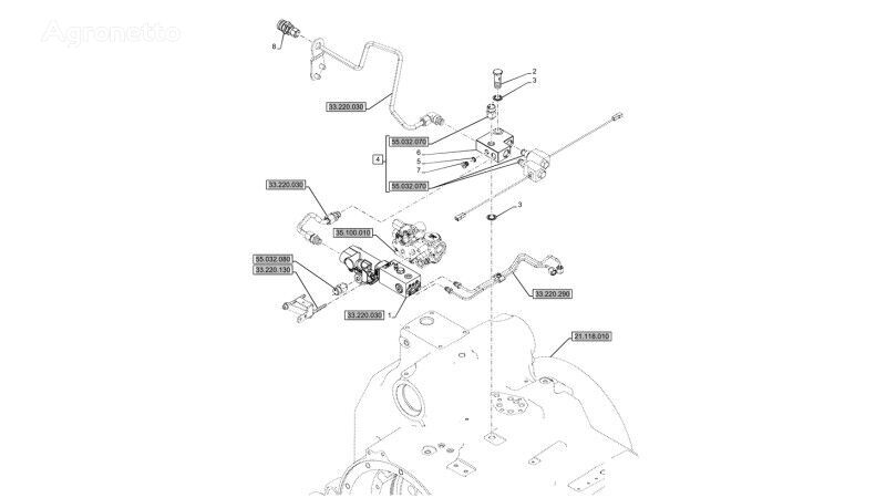 главный тормозной кран 47584632 для трактора колесного New Holland T6090