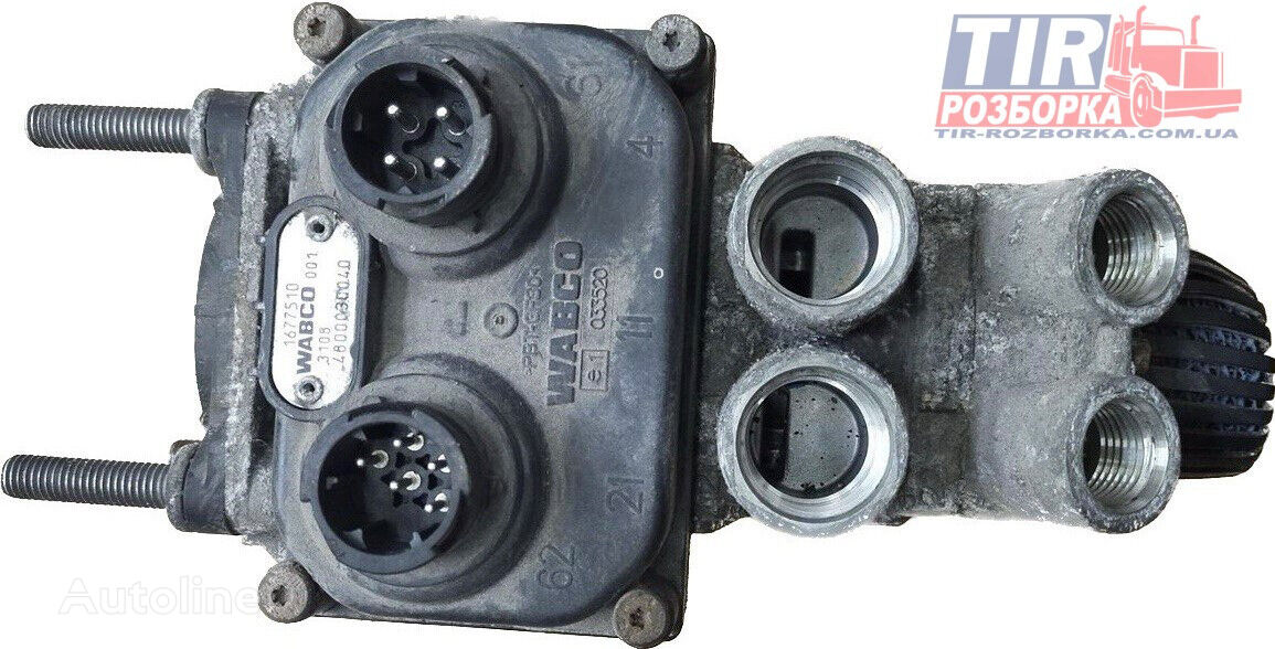 WABCO Kran halmivnyi holovnyi DAF CF75/CF85/XF105 M22*1.5/M16*1.5MM 1677510 brake control valve for DAF 75CF, XF, 85CF truck tractor