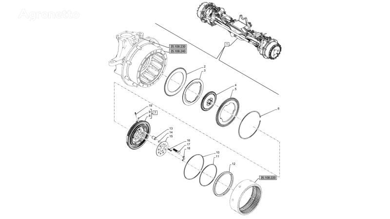 disc frână pentru tractor cu roţi New Holland T6090