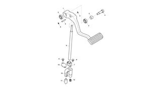 R554833 brake pedal for John Deere 9470RX crawler tractor