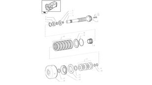 5180808 brake shaft for New Holland T6090  wheel tractor