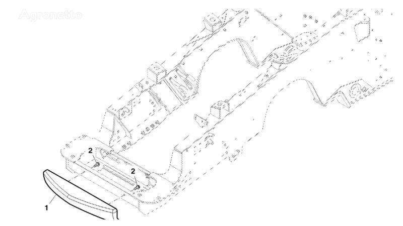 bumper R296504 untuk traktor crawler John Deere 9470RX