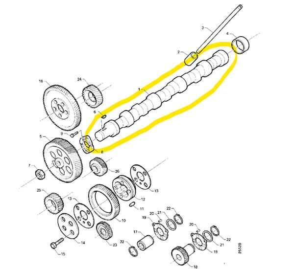 Trục cam 20100714000 dành cho xe tải Scania 144 C - Autoline