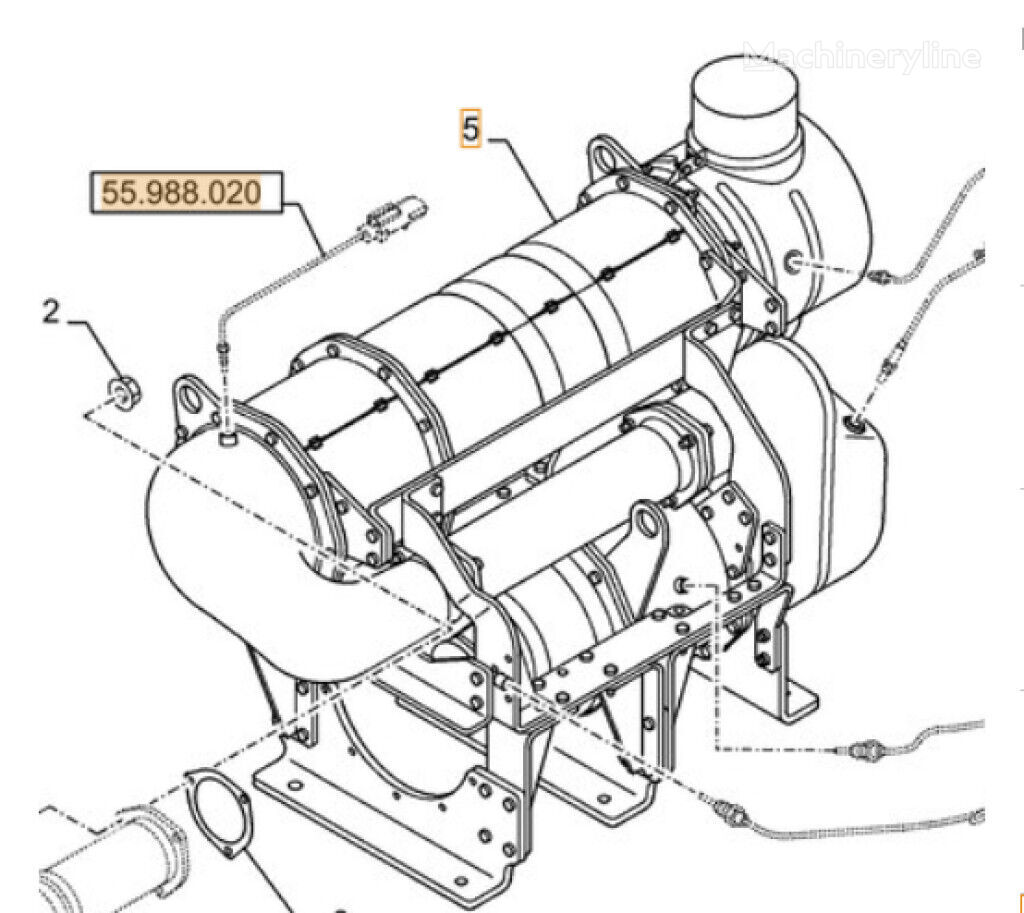 катализатор Case KWH11950 KWH11950 для строительной техники CX750D