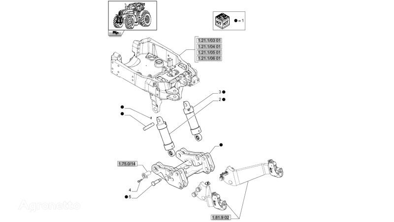 chassis for New Holland T6010 wheel tractor