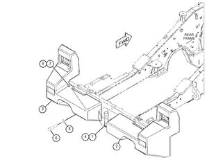 الهيكل (الشاسيه) Caterpillar 962, 950 لـ جرافة ذات عجلات Caterpillar 962, 950, CA3574677, 357-4677, 3574677, CA3574678, 357-4678, 3574678