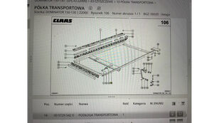 châssis Claas Dominator 130-150 rama podsiewacza , podłoga trans. claas Avero pour moissonneuse-batteuse Claas Dominator 130-150   48 , 58 , 68 , 78