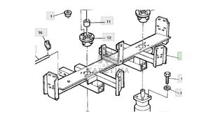 John Deere 9780CTS 9780HM 9780 CTS Rama Rozrzutnika Plew AH156686 CZĘŚCI chasis para John Deere 9780CTS cosechadora de cereales