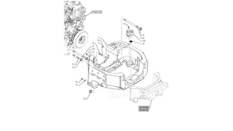 New Holland T6070 Rama 84526232 84526232 chassis for New Holland T6070 wheel tractor - Agroline