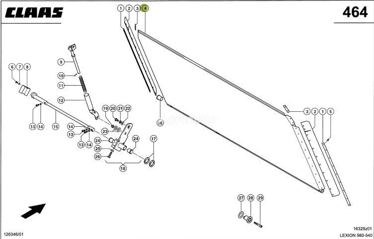 خرد کننده Rozdrabniacz słomy, Osłona siekacza, Klapa montażowa برای کمباین Claas Lexion 560-540