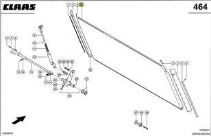 مفرمة Rozdrabniacz słomy, Osłona siekacza, Klapa montażowa لـ ماكينة حصادة دراسة Claas Lexion 560-540