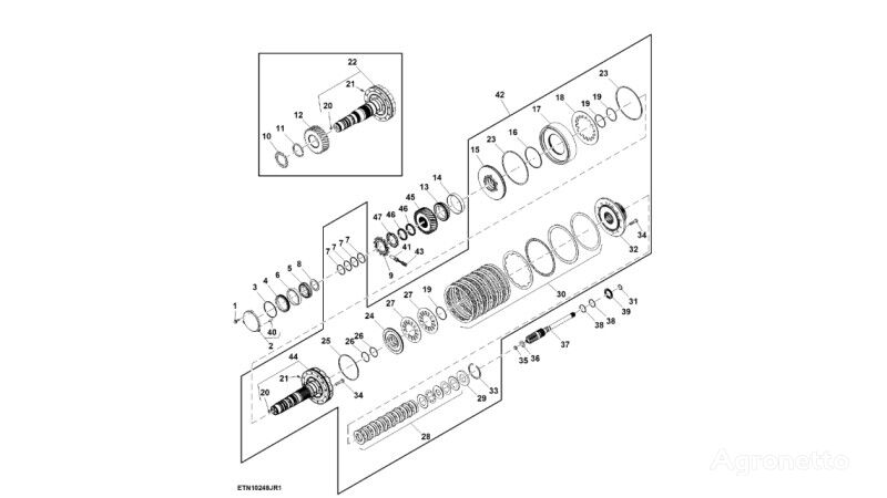 John Deere 8345R clutch