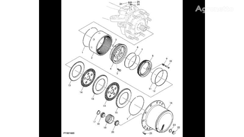 دیسک کلاچ L172017 برای تراکتور چرخ دار John Deere 7530 Premium