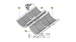cereale concave Claas Lexion 570 Klepisko Kosz Oddzielania  0007933651   00 0793 365 1 pentru tractor cu roţi Claas Lexion 570