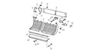 John Deere CTS 9540, 9540I, 9560, 9560I, 9580 cóncavo para máquina agrícola para John Deere CTS 9540, 9540I, 9560, 9560I, 9580 cosechadora de cereales