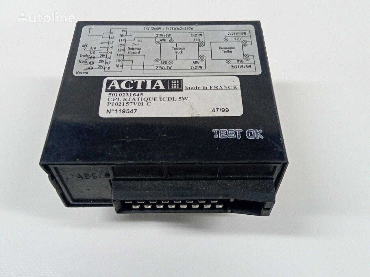 Actia control unit for truck