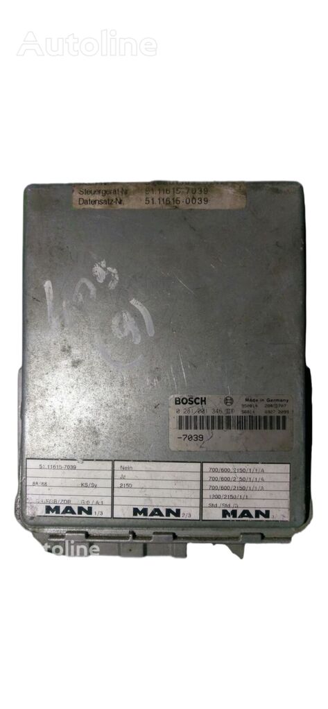 Bosch 0281001346 control unit for MAN truck tractor