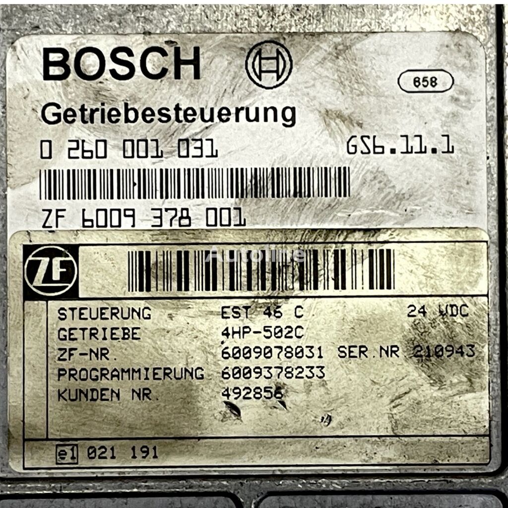 Bosch 4-Series bus N94 (01.96-12.06) 492856 control unit for Scania 4-series bus (1995-2006)