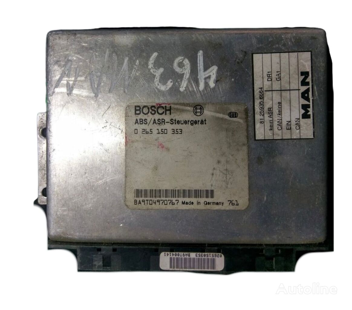 트랙터 트럭 MAN용 제어장치 Bosch ABS/ASR 0265150353 81.25935.6664 BA9T04970767