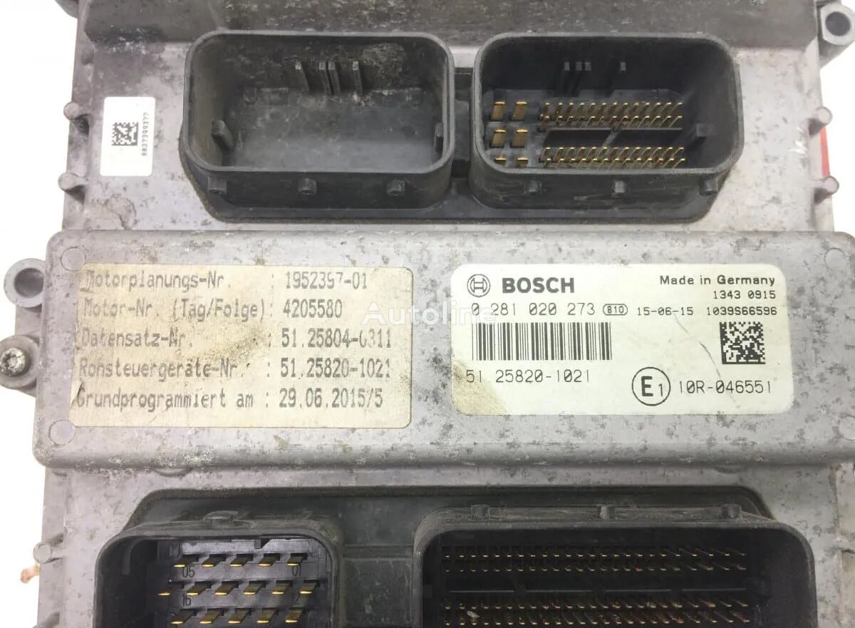 وحدة التحكم Calculator de Bord Camion MAN 51.25820-1021 لـ الشاحنات Bosch 0 281 020 273, Piese Cod 51.25820-1021