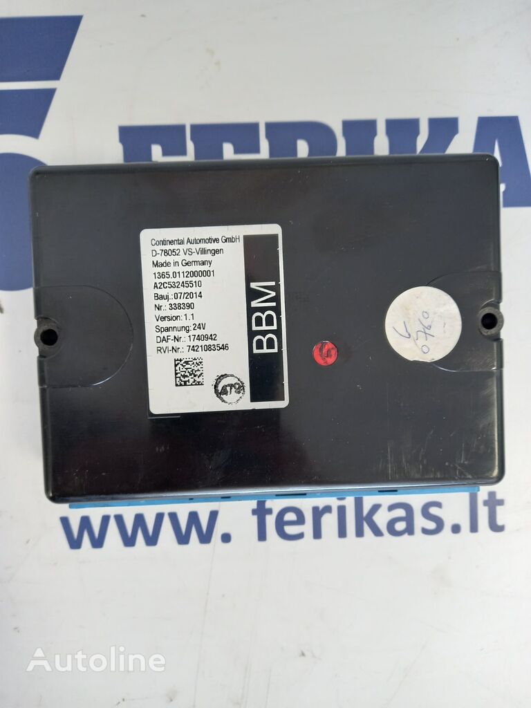 Continental 1740942 control unit for DAF XF106 truck tractor
