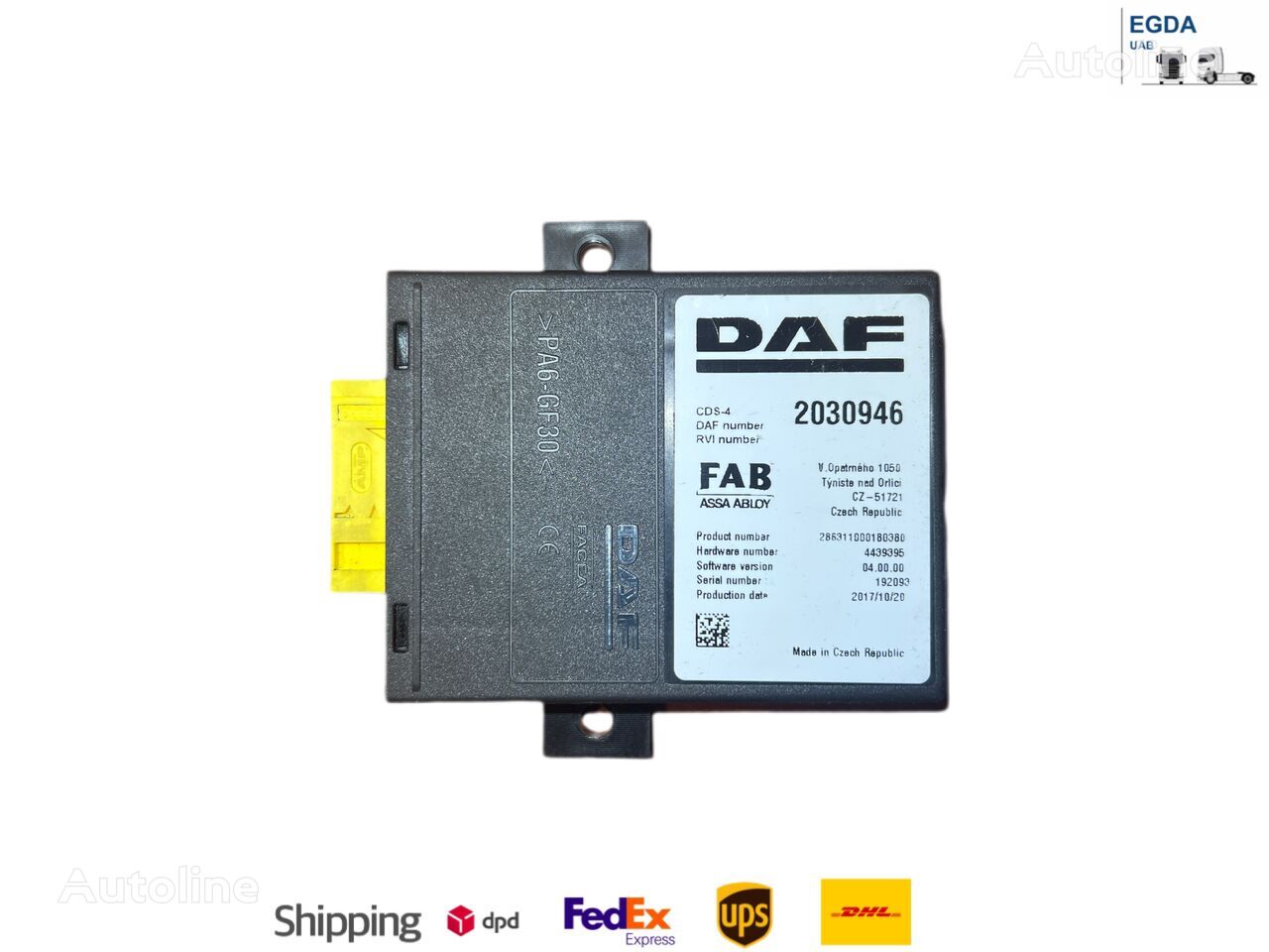 блок управления DAF 2019 для тягача DAF