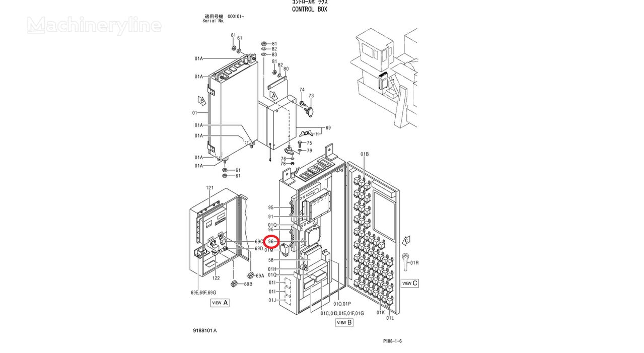 Hitachi 9205329 control unit for Hitachi EX3600-5 excavator