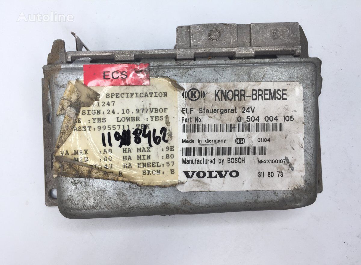 Knorr-Bremse B10L (01.93-12.05) 3118073 vadības bloks paredzēts Volvo B6, B7, B9, B10, B12 bus (1978-2011) autobusa