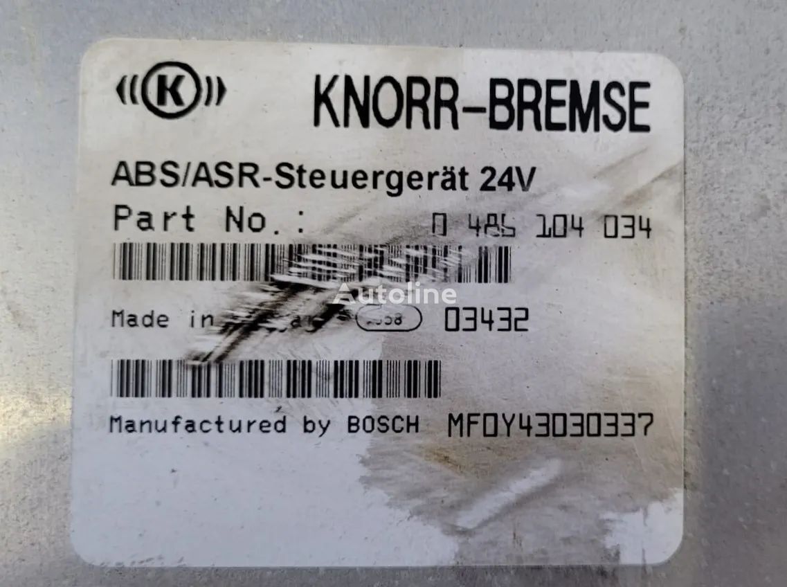 Knorr-Bremse STEROWNIK ABS / ASR 0 control unit for Mercedes-Benz TOURISMO bus