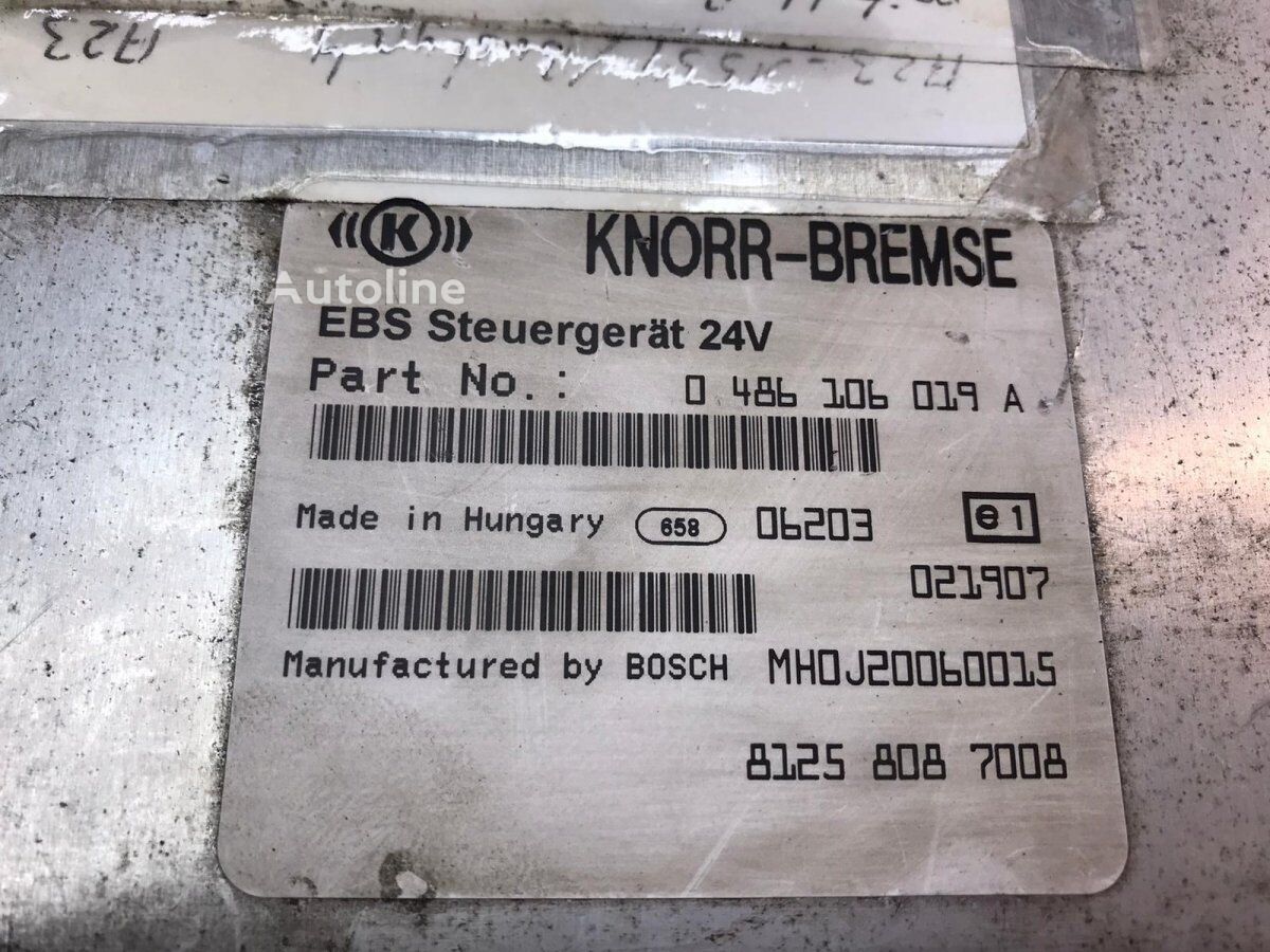 Блок управления Knorr-Bremse TGL 12.220 (01.05-) 0486106015 для грузовика MAN TGL, TGM, TGS, TGX (2005-2021) - Autoline