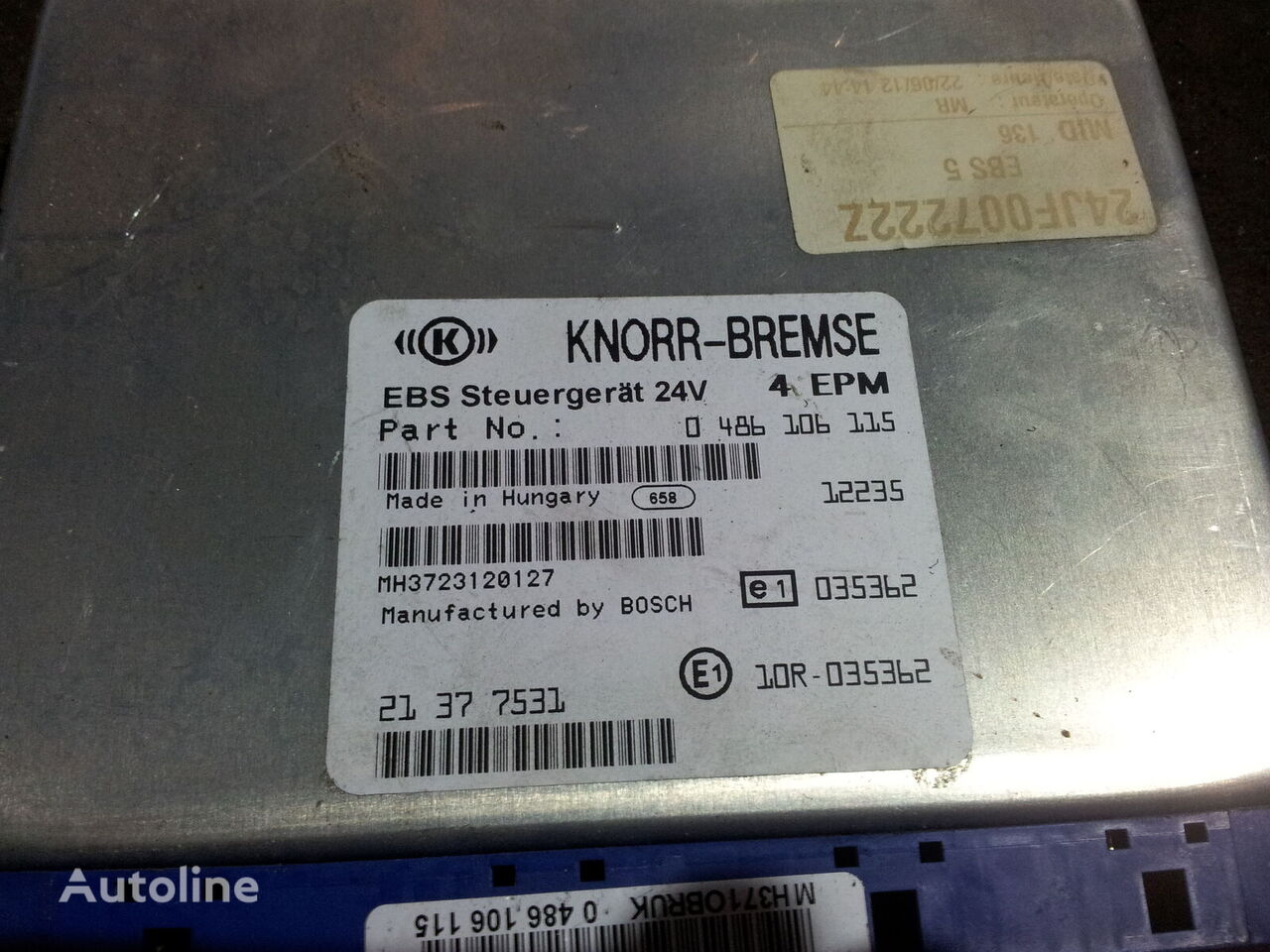 وحدة التحكم Knorr-Bremse VOLVO FH13, FM13 EURO5 emission EBS control unit, brake system c لـ السيارات القاطرة Volvo FH13, FM13