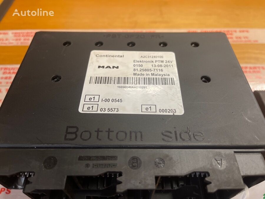 MAN PTM ECU 81.25805-7116 vadības bloks paredzēts kravas automašīnas