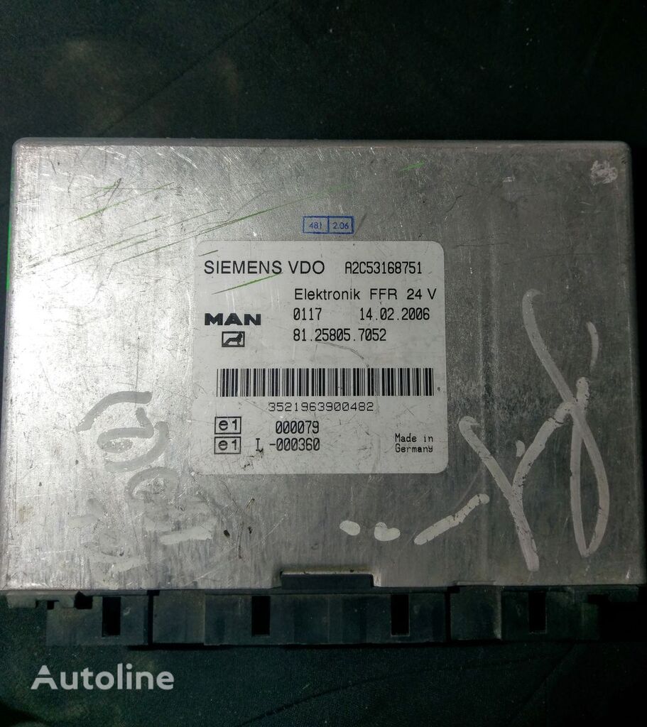 MAN SIEMENS VDO Elektronik FFR 81.25805.7052 A2C53168751 control unit for MAN truck tractor