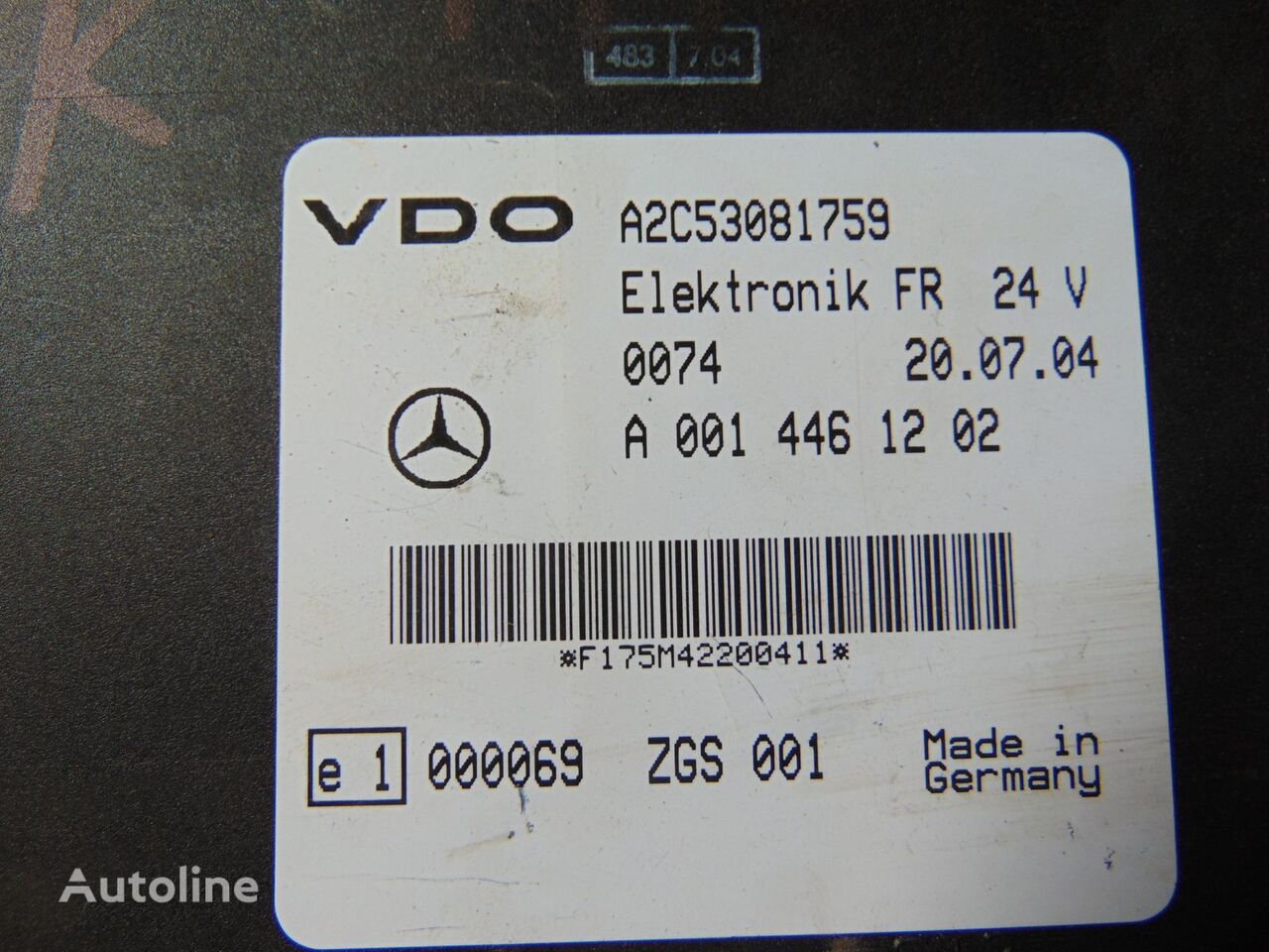 Mercedes-Benz Actros Atego, FR parameter control unit, Steuergerat, EURO3, EUR vadības bloks paredzēts Mercedes-Benz Actros, Atego, Axor vilcēja