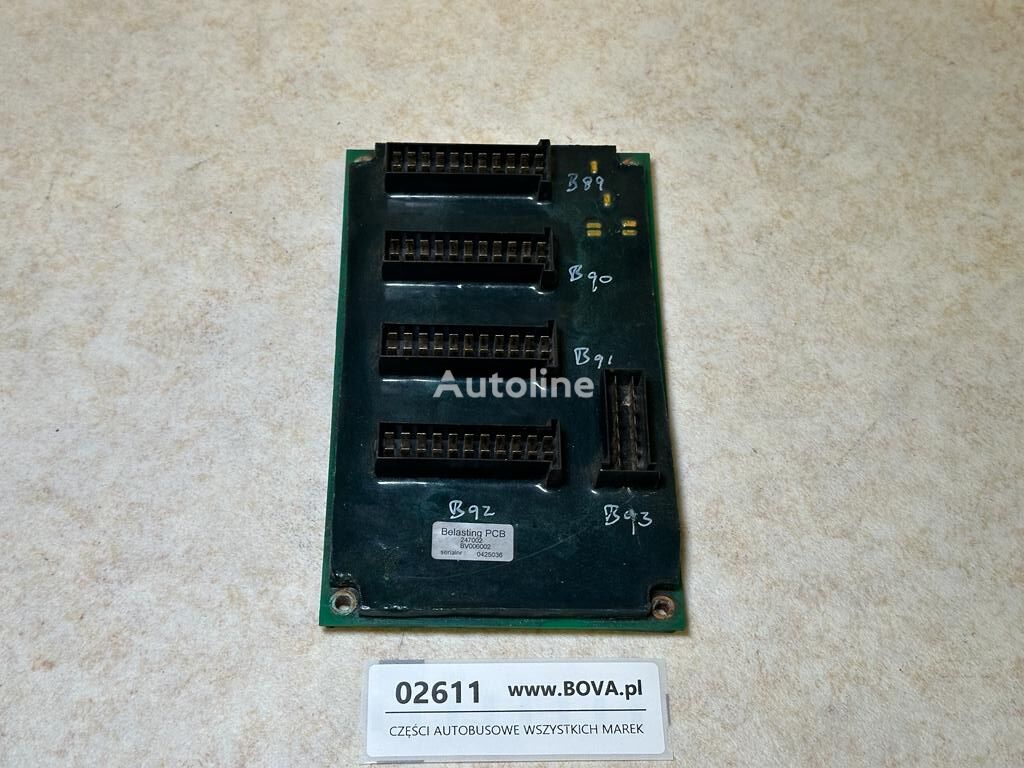 PłBelasting PCB BV006002, nr 247002 vadības bloks paredzēts autobusa