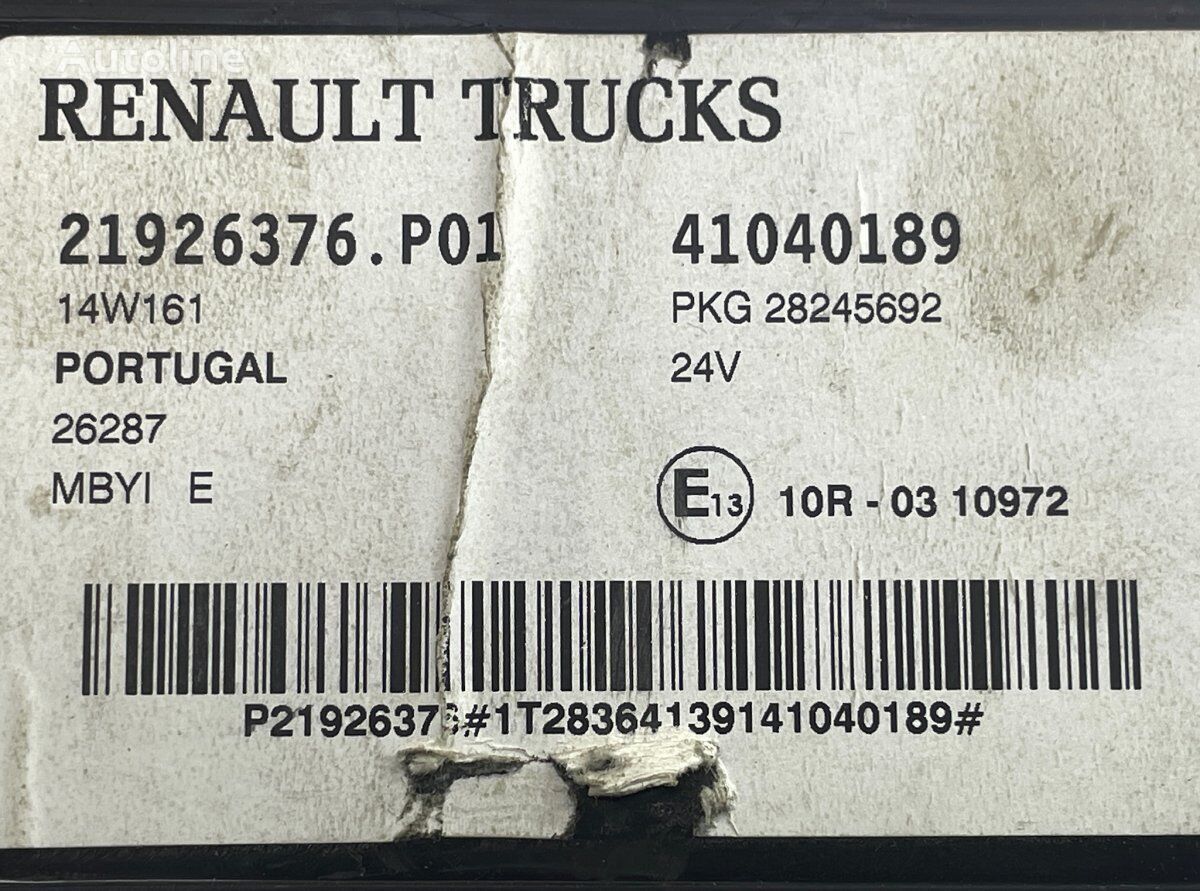 управувачка единица Renault T (01.13-) 21926376 за камион влекач Renault T (2013-)