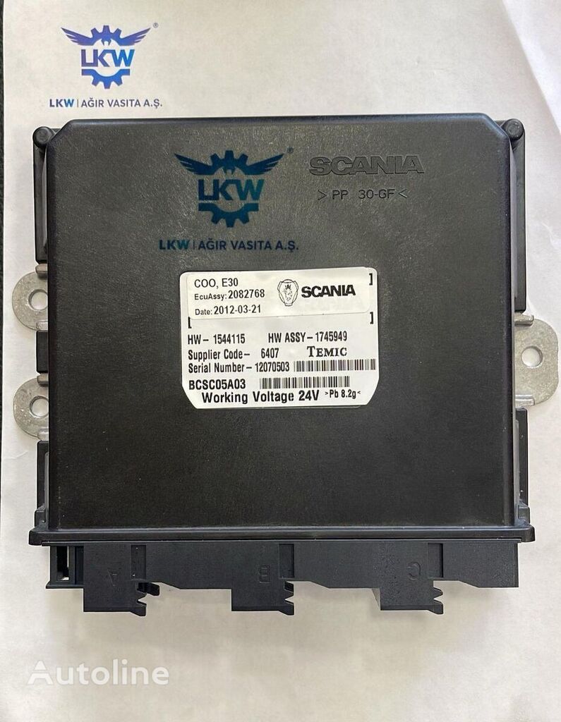 unité de commande Scania KONTROL ÜNİTESİ ECU COO P-G-R-T 2082768 pour tracteur routier Scania