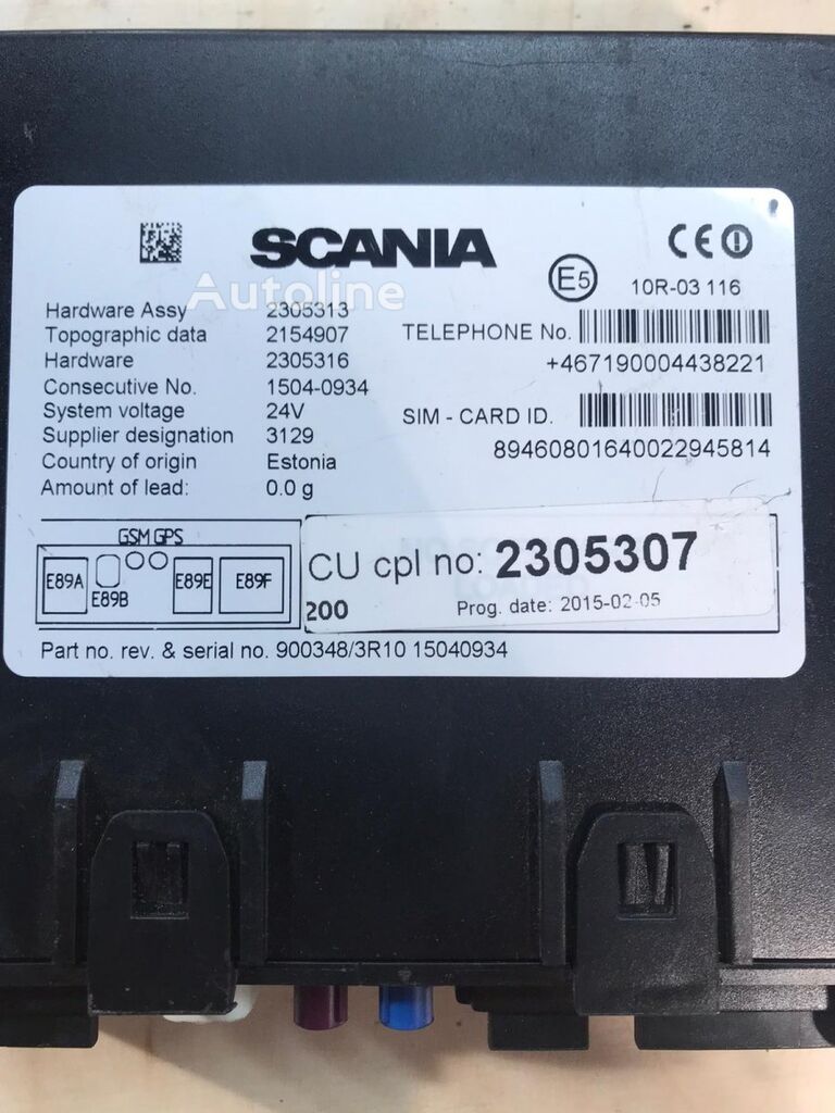 بيع وحدة التحكم Scania P-series (01.04-) 2258770 2258770 لـ الشاحنات Scania P,G,R,T-series (2004-2017) | Autoline SA وحدة التحكم Scania P-series (01.04-) 2258770 2258770 لـ الشاحنات Scania P,G,R,T-series (2004-2017) - Autoline