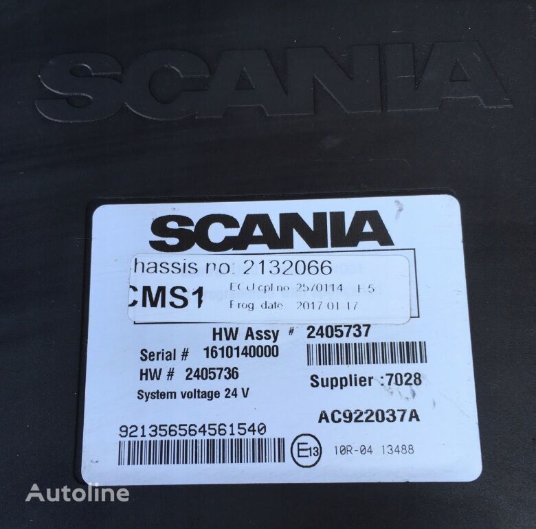 unité de commande Scania T, P, G, R, L, S series ECU CMS control unit EURO6, EURO 6 emiss pour tracteur routier Scania R, P, G, L, S series